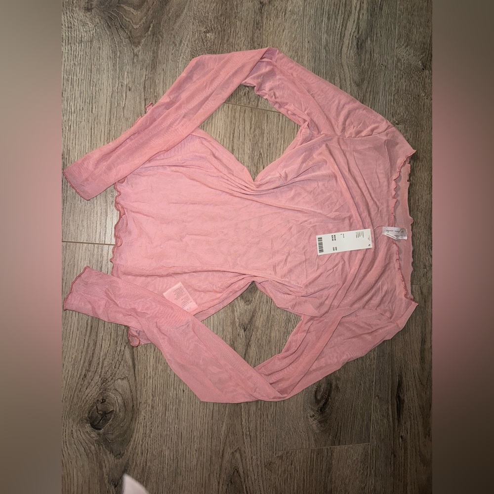Urban outfitters NEW Mauve sheer long sleeve top